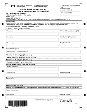 Pay Action Request Form