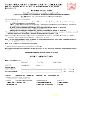 Mbcc Application  Form