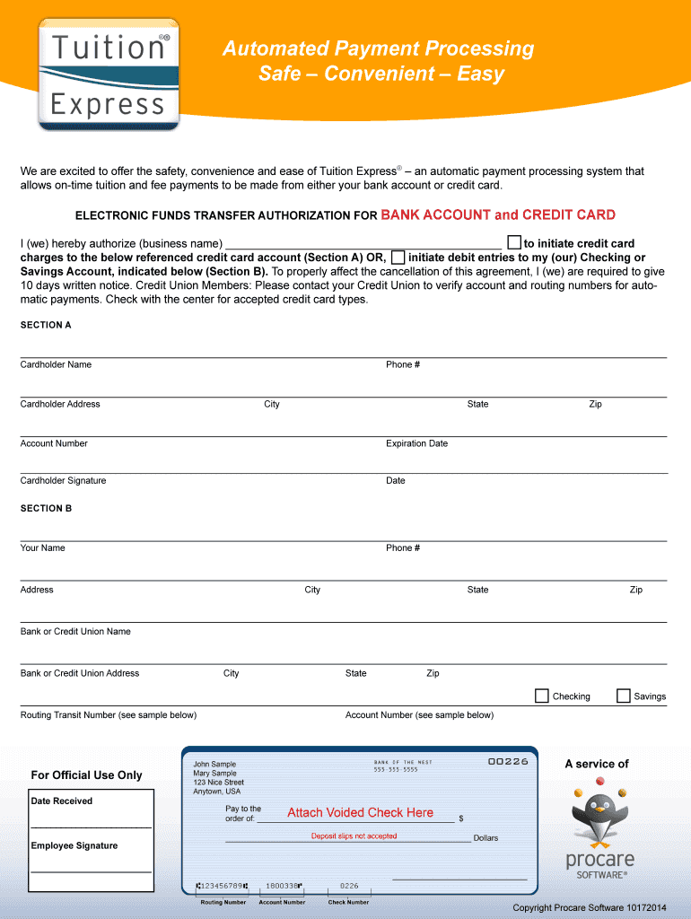 Procare Software  Form