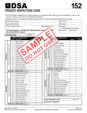 Dsa 152  Form