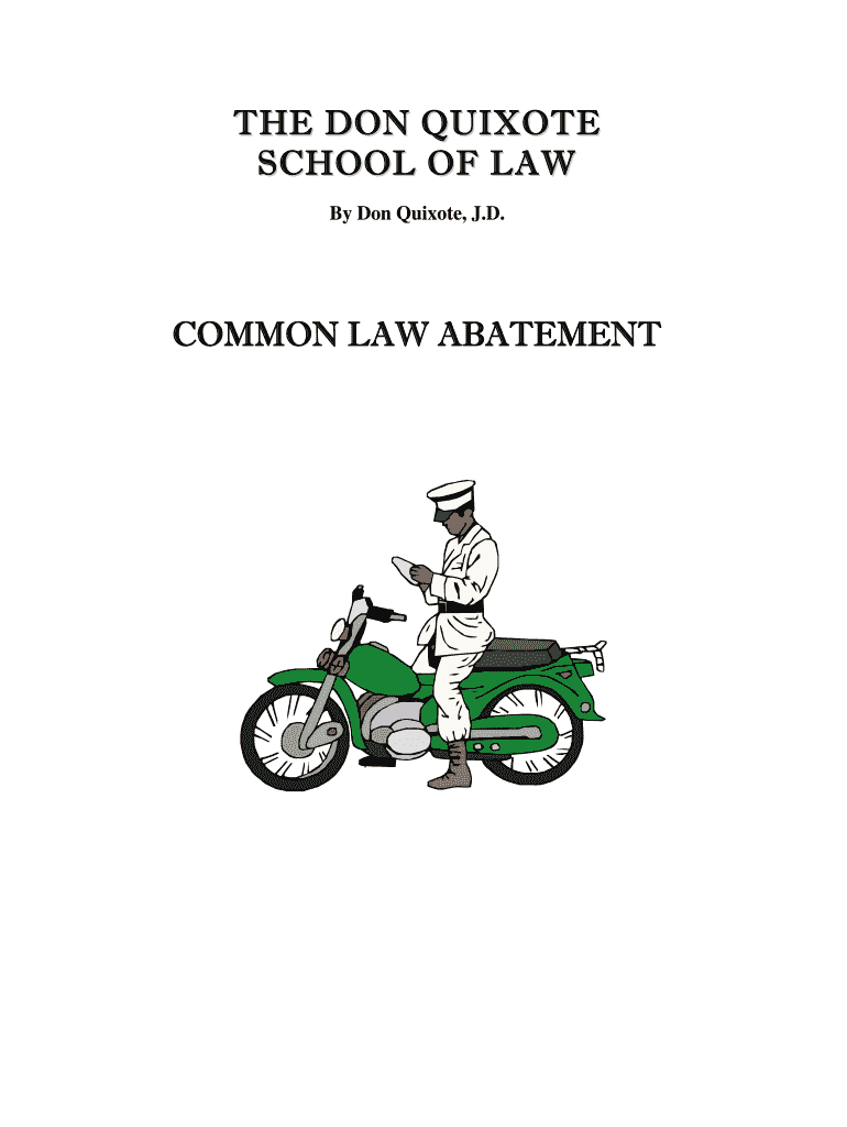 Common Law Abatement  Form: get and sign the form in seconds