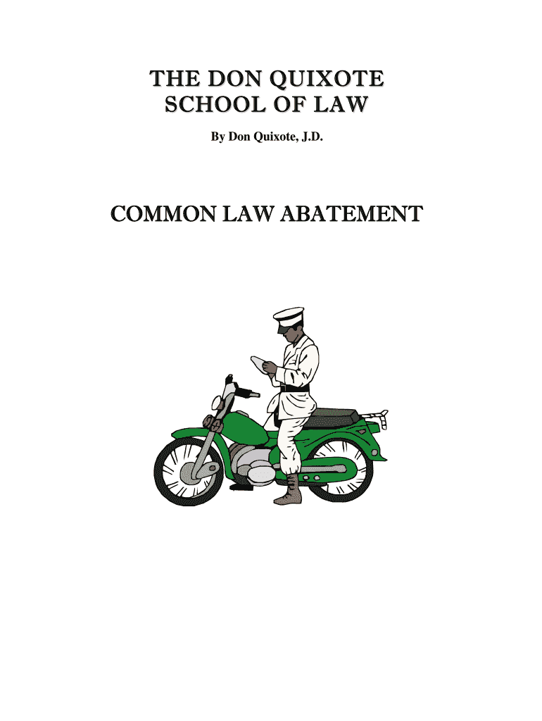 Common Law Abatement  Form