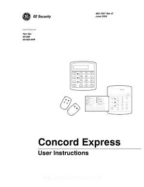 Concord Express Programming  Form