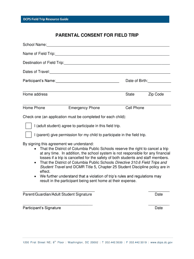 lwsd field trip form