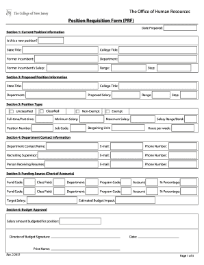 Recruitment Requisition Form