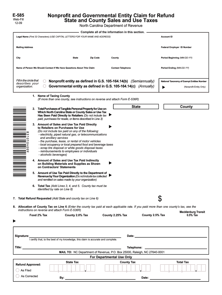  E 585  Form 2009