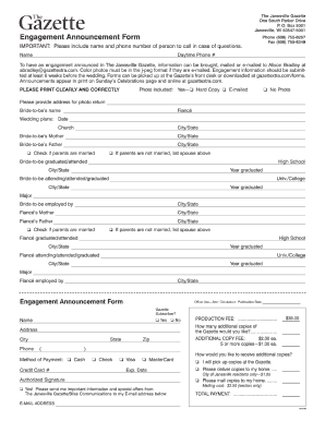 Engagement Form