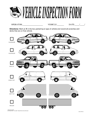 Vehicle Inspection Form Car Truck Van Trailer Pub Volusia County