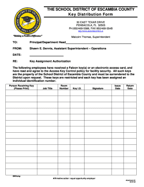 Key Distribution Form