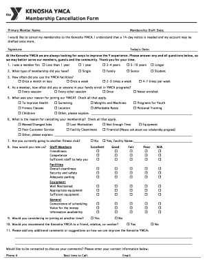  Ymca Cancellation Form 2012-2024