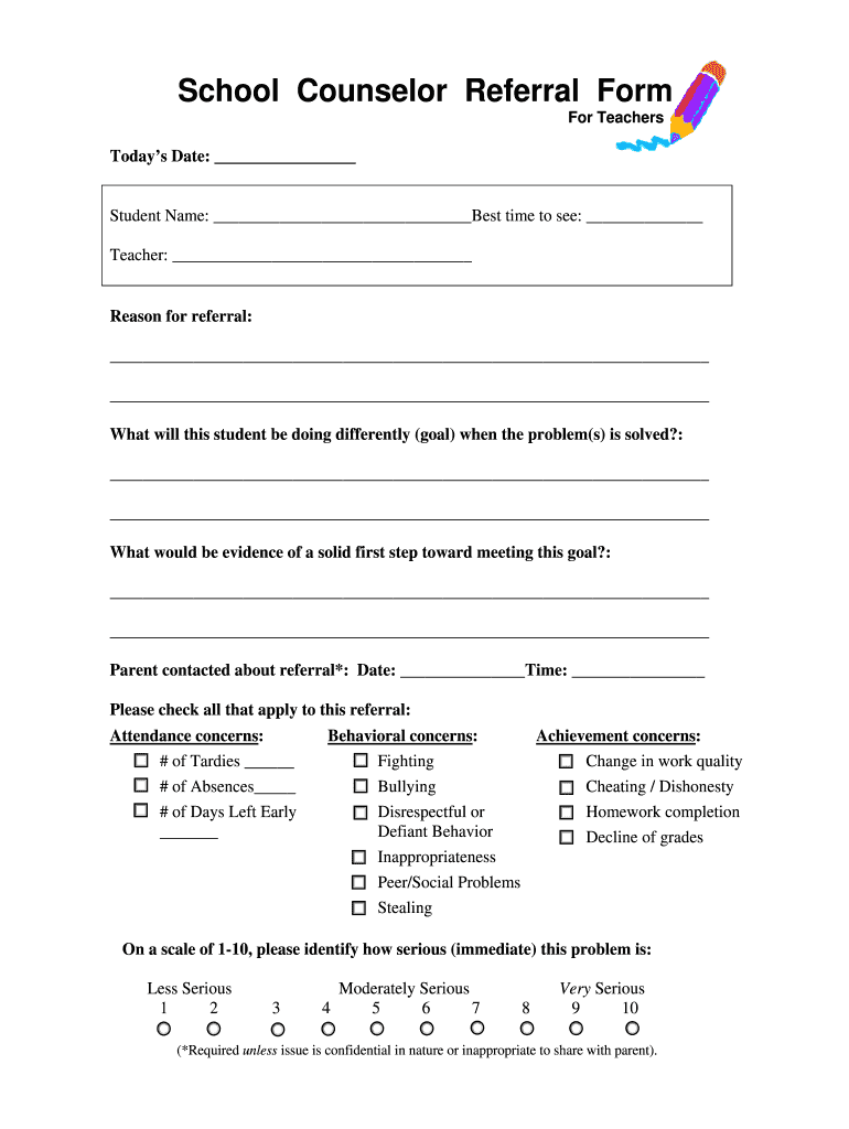School Counselor Referral Form