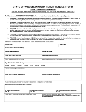 Work Permit Request Form