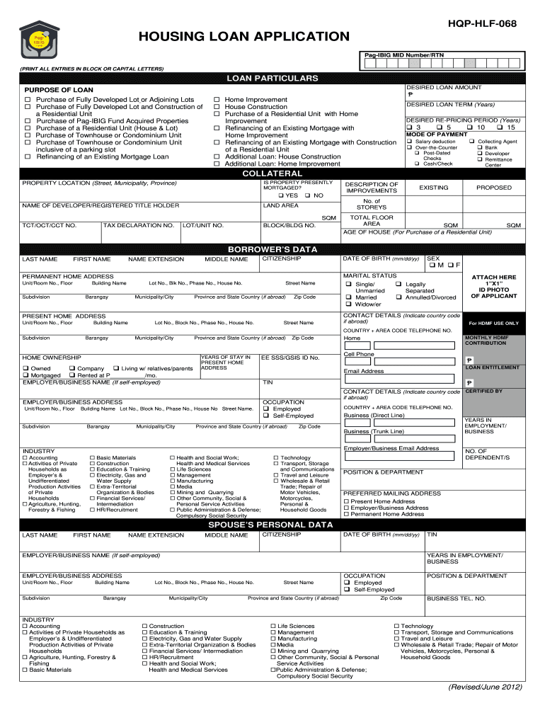 Pag Ibig Loan Form - Fill Out and Sign Printable PDF Template | signNow
