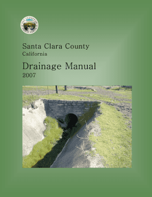 Drainage Manual County of Santa Clara Sccgov  Form