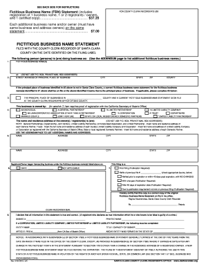 Business Fictitious Name  Form