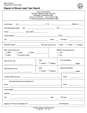 Blood Test Report  Form