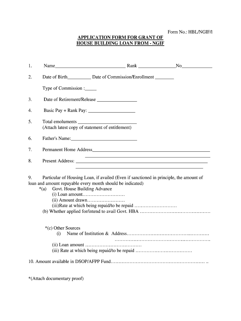 Loan Ngif  Form