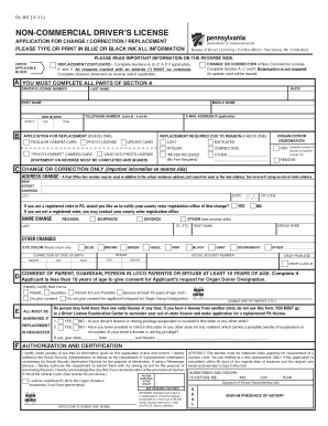 Pennsylvania Drivers License Template Download  Form