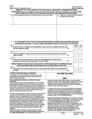 REPORT to the UNITED STATES SOCIAL SECURITY Photos State  Form