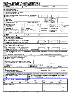Application for Social Security Card Home IIP Digital U Photos State  Form