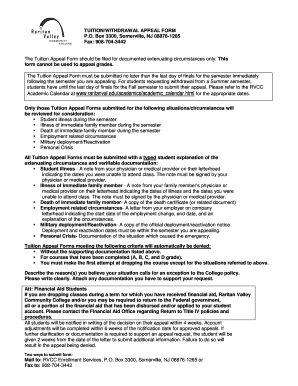 Rvcc Tuition Appeal Form