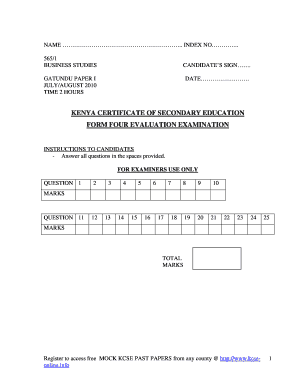 Form Four Certificate Download