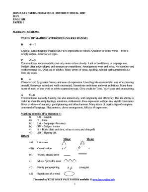 Bece Marking Scheme PDF  Form