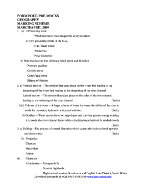 Kcse Marking Scheme PDF  Form