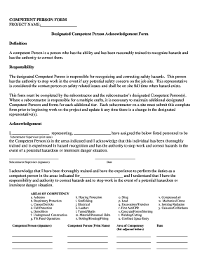 Designated Competent Person Acknowledgement Form Stlukesonline
