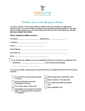 Mnsure Application PDF  Form