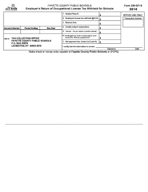 Form 220 221 Employer&#039;s Return of License Fee Withheld