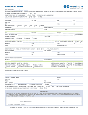 Article 16 Referral Form HeartShare Wellness Heartsharewellness