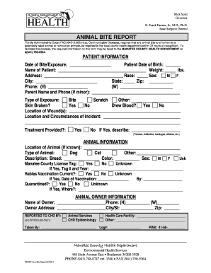 Health Form for Florida