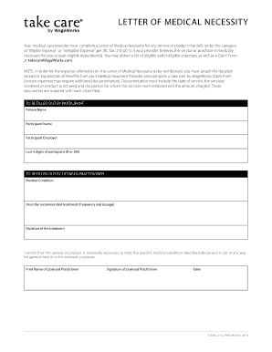  Letter of Medical Necessity Fsa Template 2011