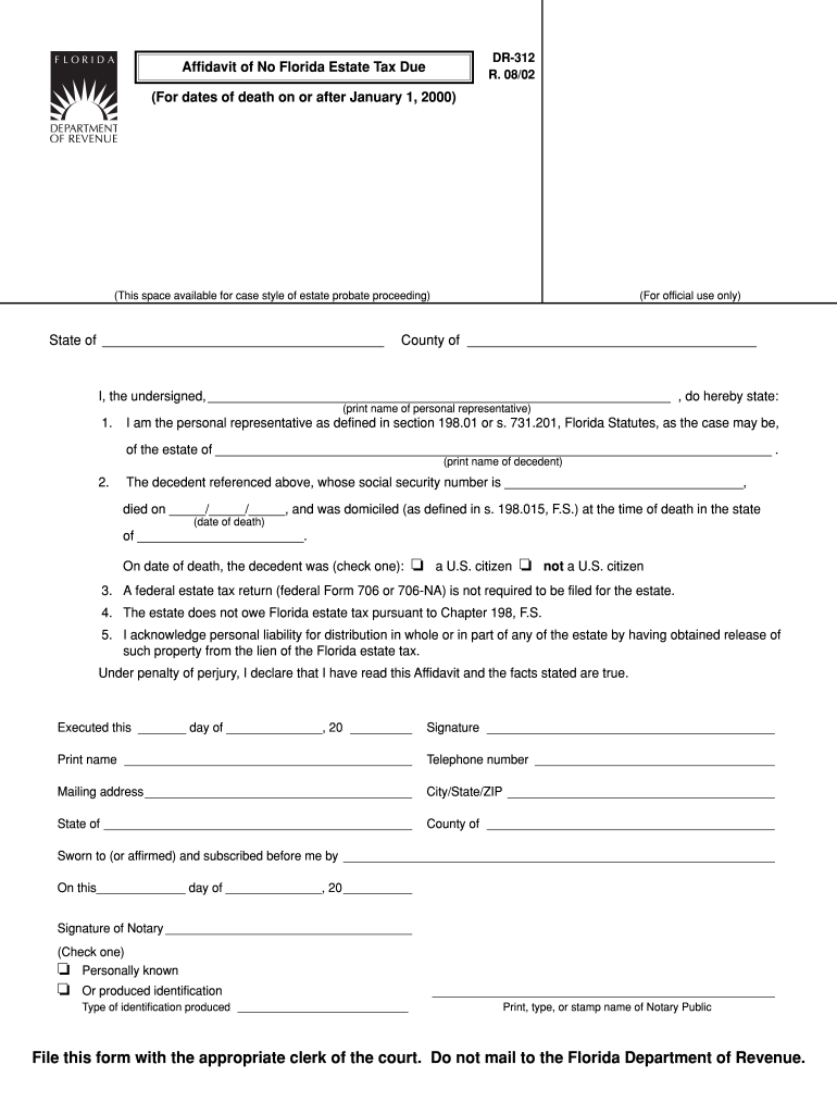  Dr 312 Form 2021