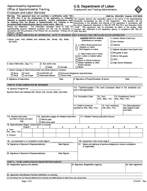 Apprenticeship Agreement PDF  Form