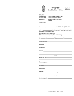 Illinois Odometer Disclosure Statement State Legal Forms