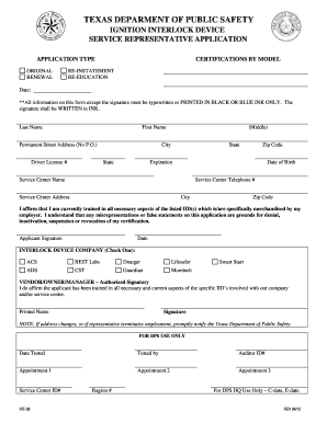 Interlock Release Order Texas  Form