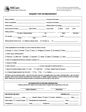 Micare Claim Form