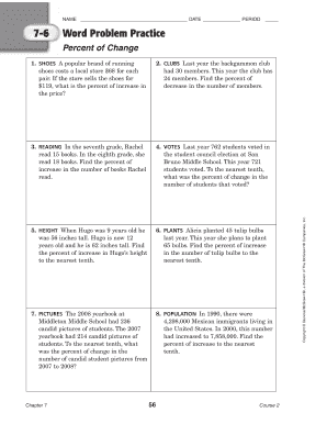 NAME DATE PERIOD 7 6 Word Problem Practice  Form