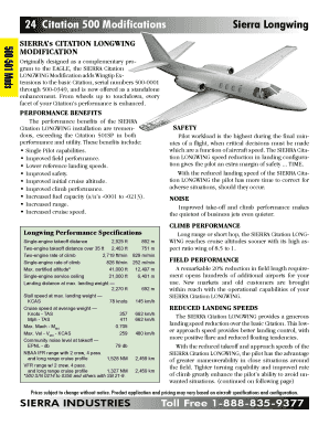 Sierra Industries Citation  Form