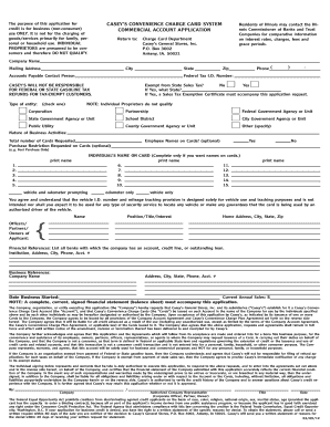 Casey&#039;s Application Print Out  Form
