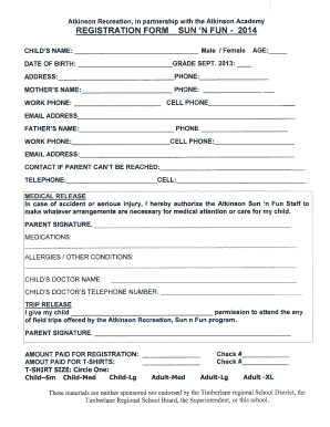 Forms to Fill Out for Fun