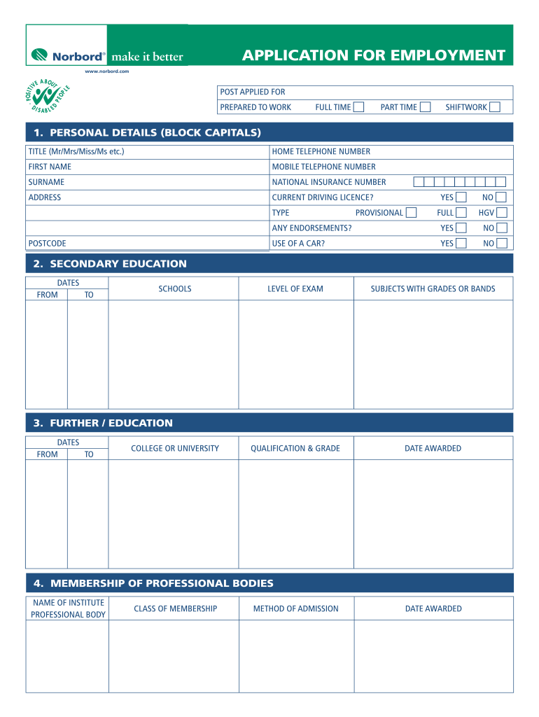 Norbord  Form