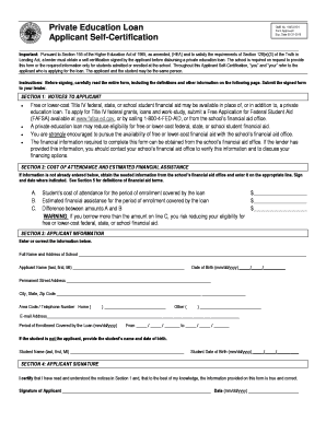 Self Certification Form