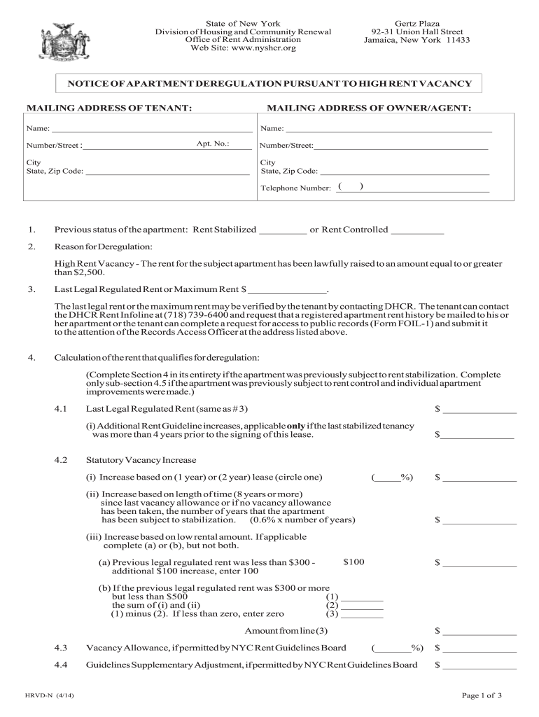  Apartment Deregulation 2014