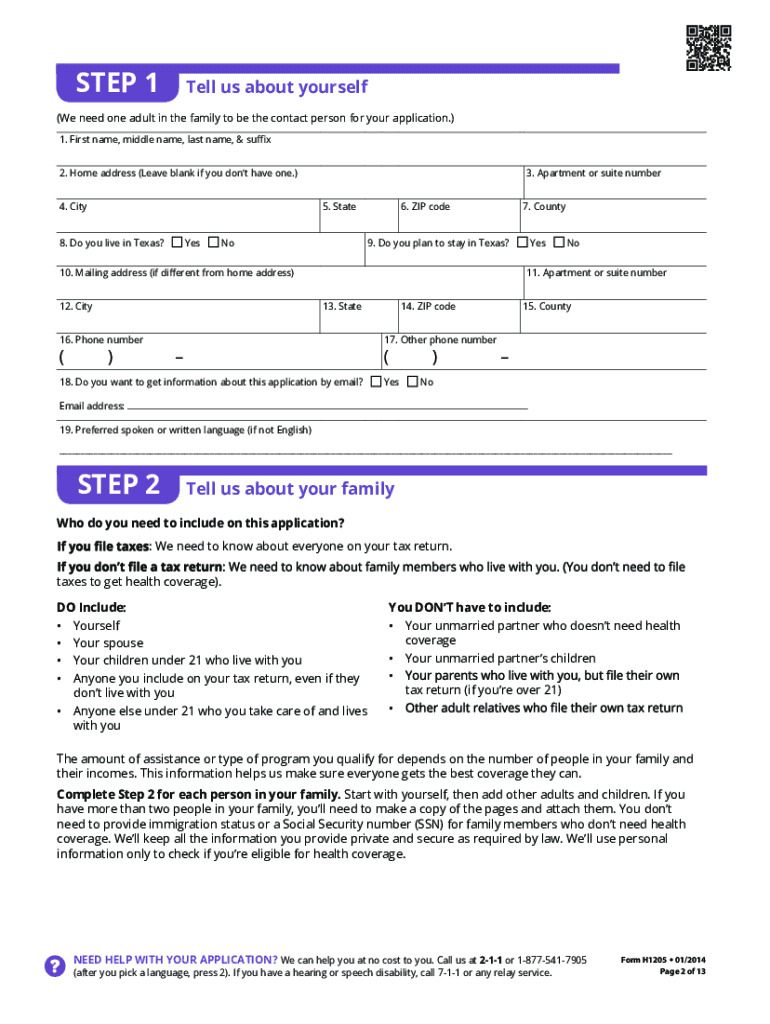 Form H1205 S Printable Form