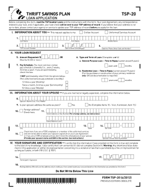 Thrift Savings Plan Form 76