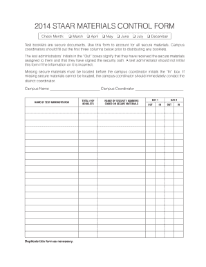 Materials Control Form Word