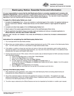 Bankruptcy Notice Lecture PDF Form
